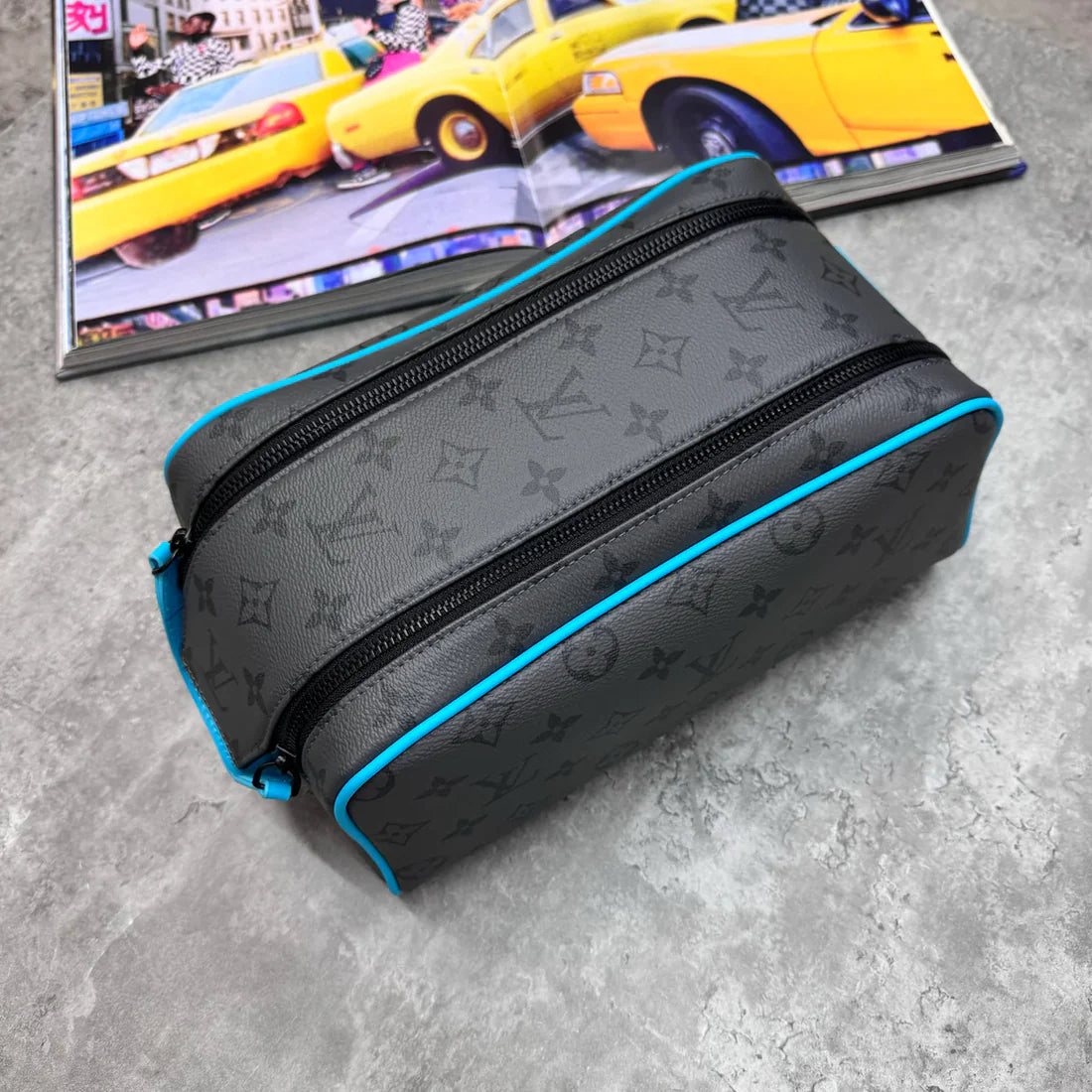 LVE Wash Bag - Black Aqua