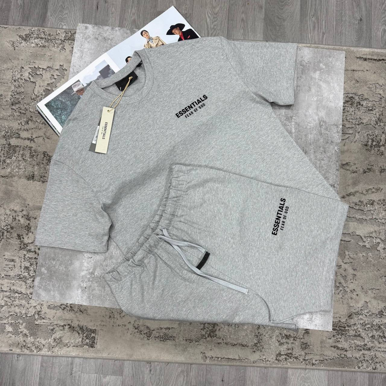 ESSNTLS Short Set - Oatmeal Grey